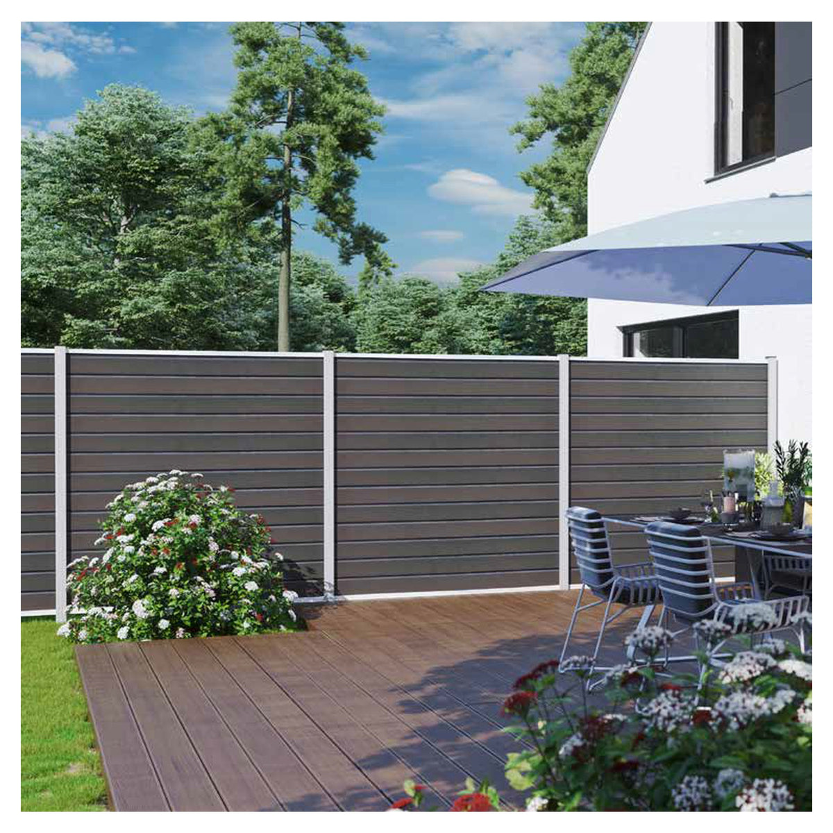 WPC-Steckzaunsystem WOLLBACH