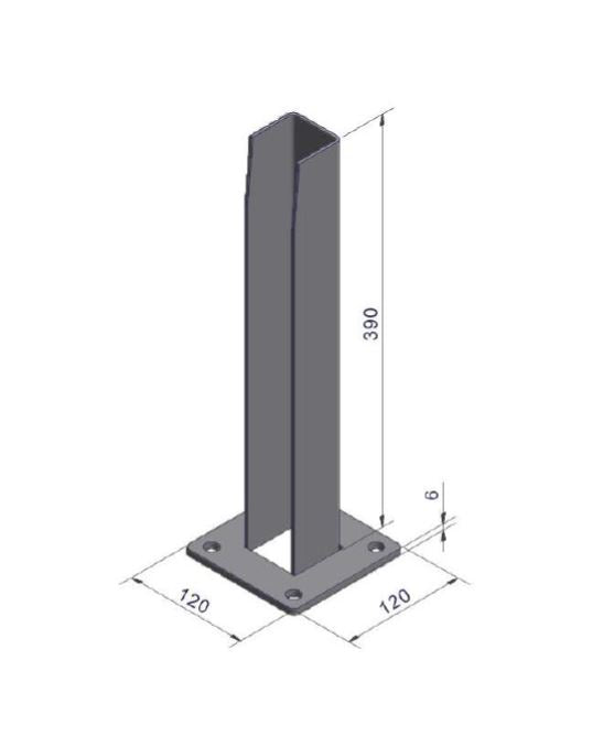 Montagefuß 10x10 für Basispfosten