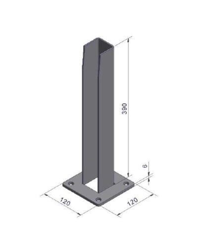 Montagefuß 10x10 für Basispfosten